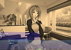 Akumeru Family - Mahiru Route Part 1 - Stuck in the Wall with Big Tits and Ass Masturbation