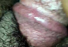 Tight hairy pussy takes big cock bareback