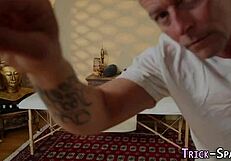 Conned Teeny Massaged with Hidden Cam for Sticky Cum Finish