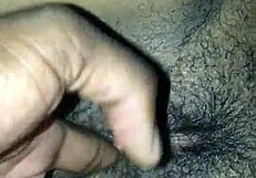 Tight hairy pussy takes big cock bareback
