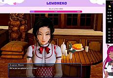 What happens when Vtuber Lewdneko plays Harem Hotel in part 16?