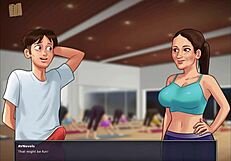 Summertime Saga Doggystyle Bent Over Shaved Pussy