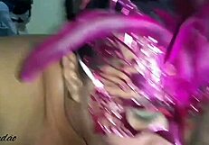 I'm drinking cock milk after assfucking in lingerie with natural tits