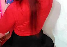 In this roleplay, shyyfxx's rough combat trainer uses toys and buttplug on her latina body, dominating with dildo pov in leggings.