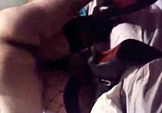 my bi cub enjoys doggystyle with mature brunette in fishnets