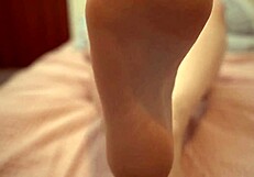 babe in high heels shows off her perfect soles for worship