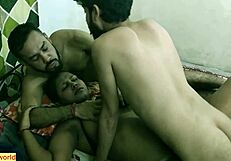 Indian Collage Friends Sharing One Teen Girl for Group Fucking with Hindi Voice