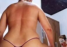 homemade compilation hints at wild lingerie and toy play with big asses