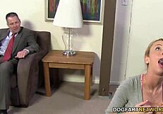 Oh damn, Kaylee Hilton bangs hard in front of cuckold stepdad!