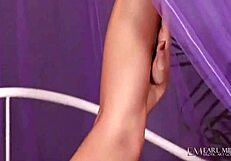 cute blonde cristal matthews teases her trimmed pussy in heels