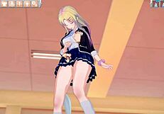 Big Tits Sexy JK Tit Massage and Handjob in 3D Anime Hentai