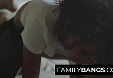 Black and white stepfamily’s taboo sexual scene in x-rated web destination Familybangs.com