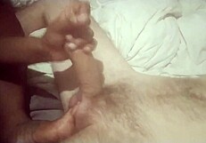 He cums on my foot during ball kicking.