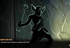 Hentai game Escape Dungeon unfolds as the Goblin King catches a bitch. He GIVES her a wild PUSSY MASSAGE.