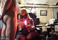 Lustsklave Wird Von Domina Abgemolken - Kerzenwachs Schl�ge Asche Auf Pimmel