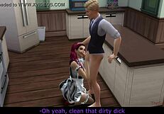 Husband cheats with young maid roughly