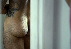 Guy gets aroused by hairy stepdad in gay sex