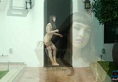 ivy rose's sauna session contrasts hot body with striptease