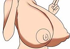 adorable asian girl poses naked with big tits in fantasy painting