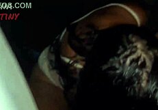 Bruna gives blowjob in club parking lot.