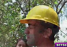 How did these sexy teen babes handle forest banging?