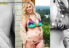 pornstar julia ann shows hot bikini big boobs cleavage tits exposure in photoshoot 😍