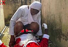 Santa brings a hardcore Christmas surprise to a sexy hijab babe. Join Red for more wild fucks!