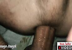 Super close missionary POV gay bareback with deep anal creampie