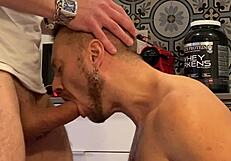 Wow! Gay Kitchen Sex Compilation with Big Bareback Action