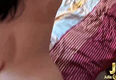 babe gives blowjob to neighbor then doggy sex cumshot