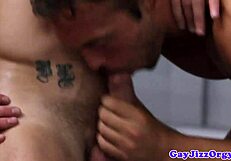 Gay Firefighters in Uniform DOMINATE Group Orgy with Muscular Hunks