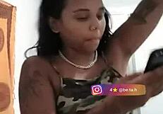 Tattooed performer engages in sexy live session on Bigo