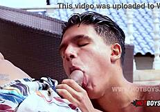 Hey, I'm pounding this young guy's tight ass!