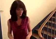 french babe in stockings joins wild threesome action