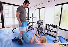 Angelica felt so horny during her workout lesson with the trainer, leading to intense blowjob and fucking.