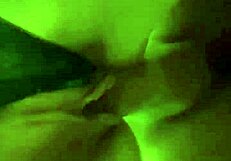 Couple fucks on dining table, he licks her pussy, cum drips out