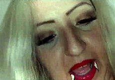 Hot vampire gets ass fucked on Halloween with cum in mouth