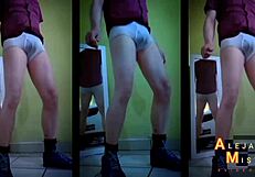 Mature American Amateur With Big Monster Cock Gets Hard In Underwear During Horny Homemade Fetish Session.