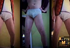 Mature American Amateur With Big Monster Cock Gets Hard In Underwear During Horny Homemade Fetish Session.