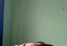 Hey, check out this Indian lesbian getting fucked by a brinjal in her pussy