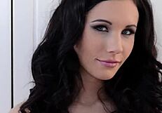 Playboy Bunny Vibrates Big Tits to Intense Orgasm