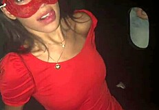 skinny crossdresser orgasms at gloryhole in swing house