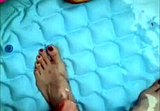 Mistress' feet fetish: Neckdekollare, pool party naked feet, and BDSM master submissive