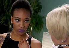 ebony patient whipped ass in suspension bdsm fetish