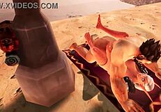 A couple having sex on the beach warcraft parody