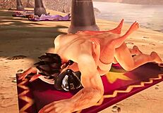 A couple having sex on the beach warcraft parody