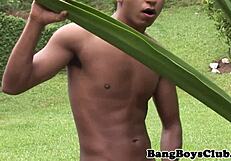 stud deepthroats and gets drilled outside