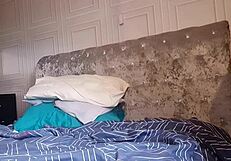 Intriguing close up on milf's big tits and hairless pussy play