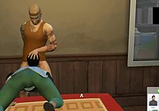 Hairy gay amateurs in cartoon sex game of Brazil