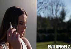 Psycho Teens Eveline Dellai, Maximo Garcia, Ariela Donovan Engage In Intense Anal Sex